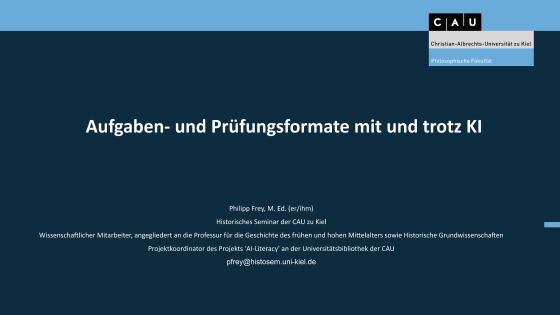 Vorschau: Titelseite von Aufgaben- und Prüfungsformate mit und trotz KI